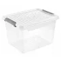 keeeper Clipbox Leonie opbergbox met clipdeksel, 16,6 L, transparant, 37,5 x 28,5 x 23,5 cm
