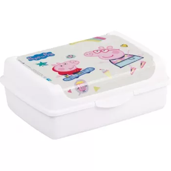 keeeper Deco-Click-Box Midi 1L Peppa Pig bewaarbak voor levensmiddelen, wit