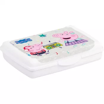keeeper Deco-Click-Box Mini 0,5L Peppa Pig bewaarbox voor levensmiddelen, wit