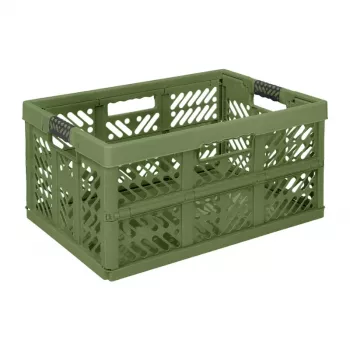 keeeper opvouwbare box Ben 54x37x28cm 45L olijf, draagvermogen tot 50 kg