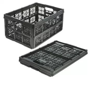 keeeper opvouwbare box ida, 32 L, zwart, draagvermogen tot 16 kg, 48 x 35 x 23 cm