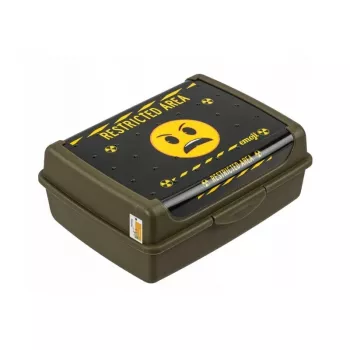 keeeper bewaarbak deco-click-box midi 1L Carla Emoji Danger olijf