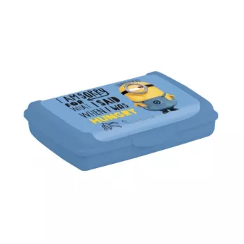 keeeper bewaarbox voor levensmiddelen Deco-Click-Box Mini 0,5L Carla Minions Hungry lichtblauw