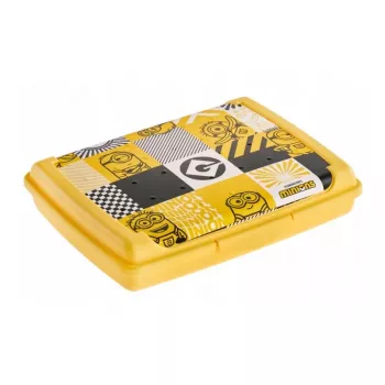 keeeper bewaarbox deco-click-box mini 0,5L Carla Minions Mosaic 17x13x3,5cm geel