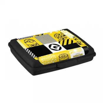 keeeper opbergbox deco-click-box mini 0,5L Carla Minions Mosaic 17x13x3,5cm zwart