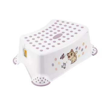 keeeper kids opstapkruk Tomek 'Cats' wit – antislip, 80 kg draagvermogen