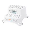keeeper kids tweestaps opstapkruk Igor Stitch, wit met opdruk, 120 kg draagvermogen, antislipvoeten