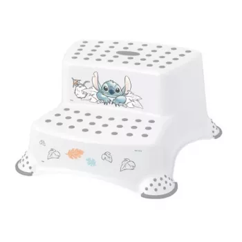 keeeper kids tweestaps opstapkruk Igor Stitch, wit met opdruk, 120 kg draagvermogen, antislipvoeten