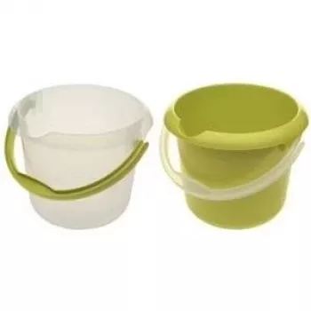 keeeper Mika ronde schoonmaakemmer, 5 L, transparant, ergonomische greep, geïntegreerde maatverdeling 1170500100000