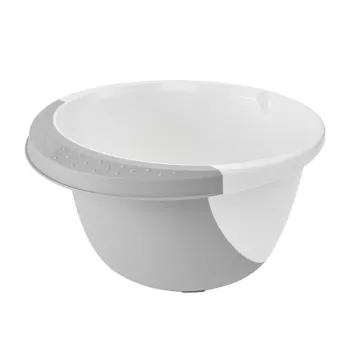 keeeper mengkom met antislipfunctie 3,5L Carlotta Ø26x14cm wit/grijs