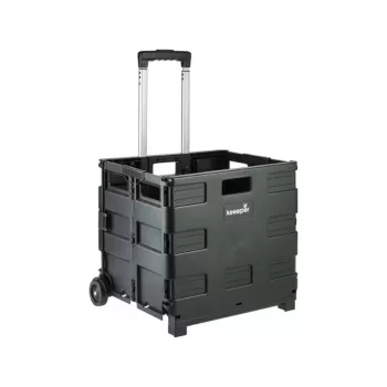 keeeper Olli opvouwbare boodschappenwagen 65L zwart, draagvermogen 35 kg