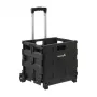 keeeper Olli opvouwbare boodschappentrolley 45L zwart, draagvermogen 25 kg, telescopische handgreep, aluminium frame