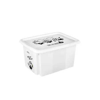 keeeper opbergbox met deksel 15L Karolina 'Minions Bello' 38x29,5x20,5cm wit