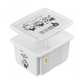 keeeper opbergbox met deksel 24L Karolina „Minions Bello“ 42,5x35,5x22,5cm wit