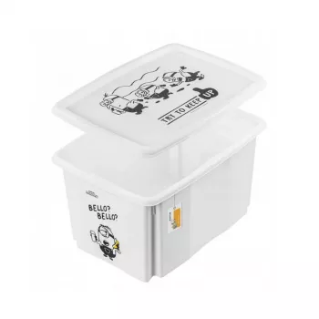 keeeper opbergbox met deksel 45 L Karolina „Minions Bello“ 55,5 x 40 x 30 cm wit