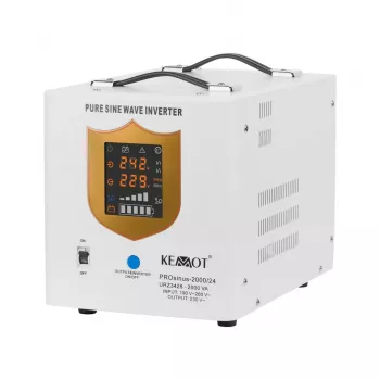 KEMOT PROsinus-2000/24 UPS-omvormer met zuivere sinusgolf en laadfunctie 24V 230V 2000VA/1400W