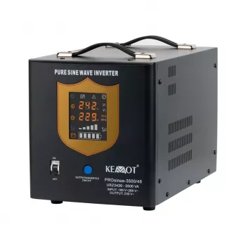 KEMOT PROsinus-3500/48 zuivere sinus-omvormer met laadfunctie 48V 230V 3500VA/2400W