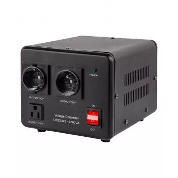 KEMOT spanningsomvormer 1600 W / 2000 VA step-up/down 110V-230V