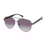 Kenneth Cole KC1394-5908B heren rechthoekige zonnebril - glanzend zwart montuur, rookgrijze glazen