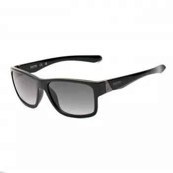 KENNETH COLE MAN KC1246-5801B zonnebril - glanzend zwart montuur, grijze polycarbonaat glazen, 58 mm
