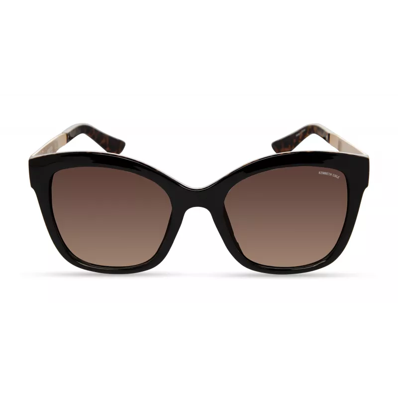 KENNETH COLE dames zonnebril KC2965-5401F - geometrisch acetaat montuur met grijze verloopglazen - 54 mm