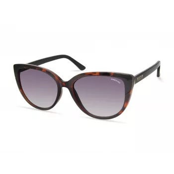 KENNETH COLE dames zonnebril KC2979-5501B - rechthoekig zwart montuur, rookgrijze glazen, UV400-bescherming