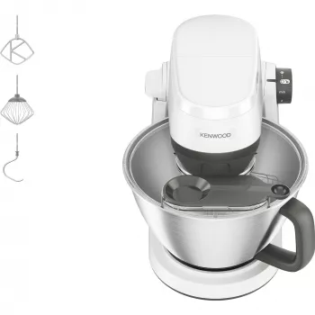 KENWOOD Multi-Tasker KHC30.000WH keukenmachine (grijs/wit, 1000 W, 4,3 L kom)