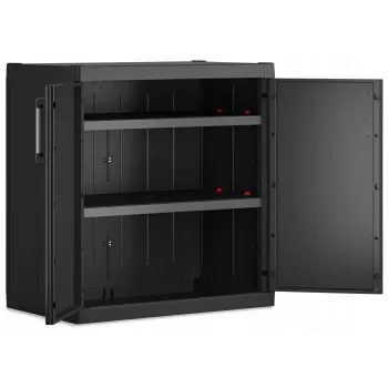 Keter Detroit XL lage kast 89x93x54 cm zwart/grijs