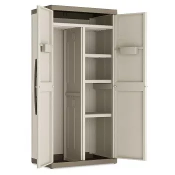 KETER EXCELLENCE XL IT Wardrobe - hoge kast, 4 legplanken, grijs/zwart, 630 L