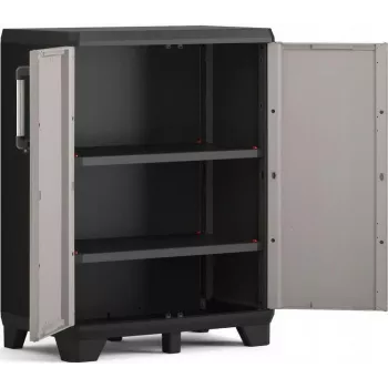 KETER LOW CABINET PRO 68x39x90cm zwart/grijs