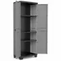 KETER STILO Gereedschapskast met legplanken 68 x 39 x 173 cm Grijs/Zwart