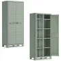 KETER Utility Storage Cabinet met 4 verstelbare legplanken, Groen/Beige, 11011559