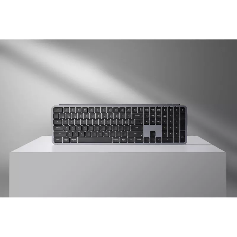KEYCHRON B6 Pro Low-Profile draadloos mechanisch toetsenbord (grijs/zwart, Duitse layout, scissor switch)