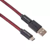 Keychron coiled aviator-kabel - rood (USB-A naar USB-C, 2m, afneembare GX12)
