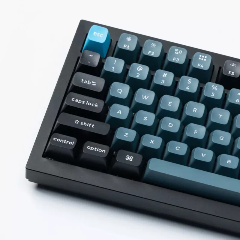 Keychron Double Shot KSA PBT keycapset, donkergrijs/grijs/blauw