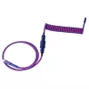 Keychron Premium Coiled Aviator USB-kabel Type-C + USB-A adapter, afneembare aviator-stekker, 108 cm