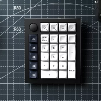 Keychron Q0 Max QMK Gateron Jupiter Banana RGB draadloos custom nummerblok shell wit
