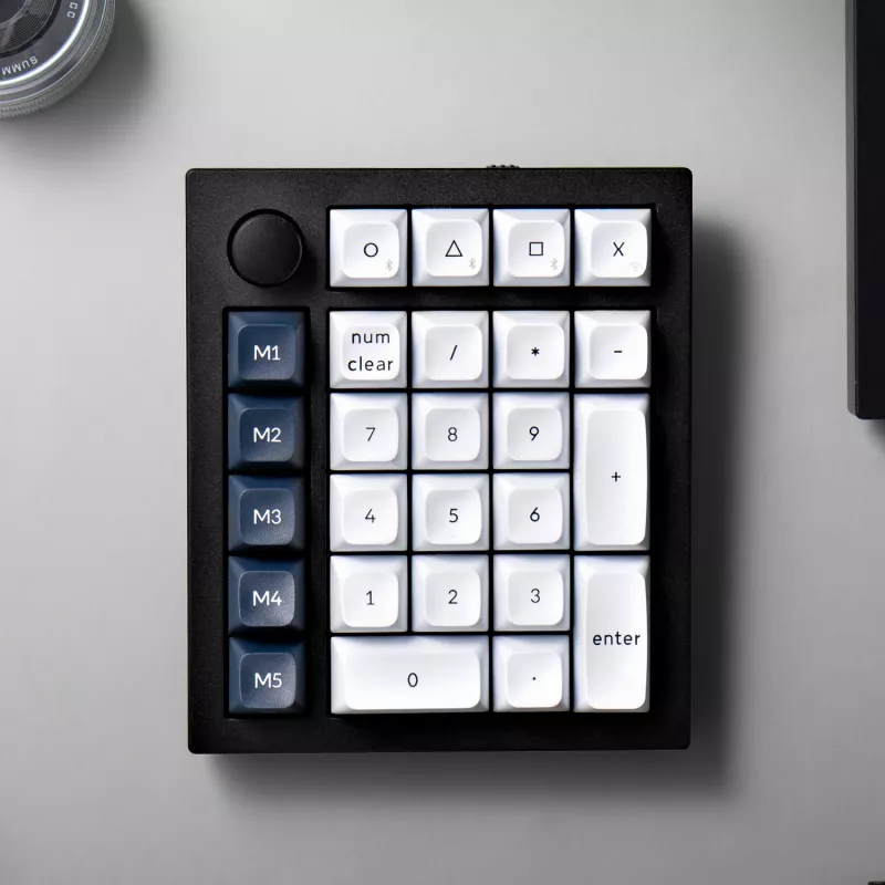 Keychron Q0 Max QMK Gateron Jupiter Banana RGB draadloos custom nummerblok shell wit