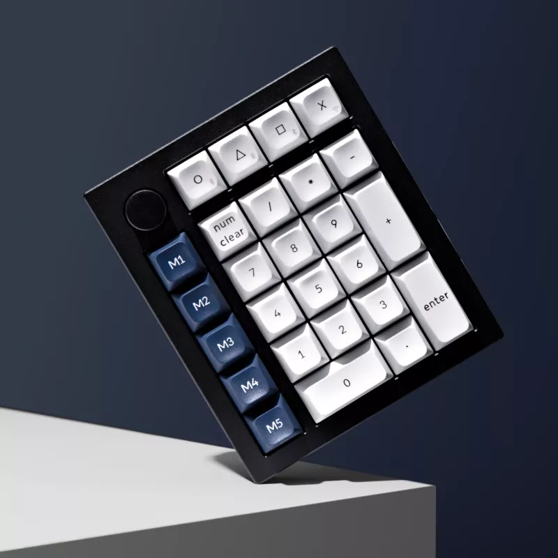 Keychron Q0 Max QMK Gateron Jupiter Banana RGB draadloos custom nummerblok shell wit