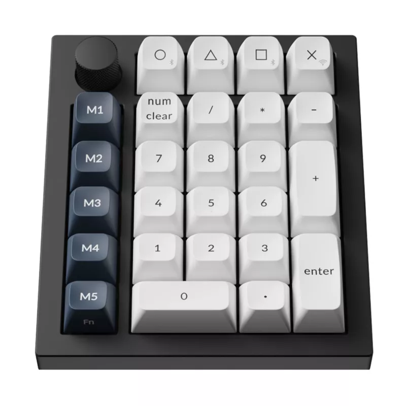Keychron Q0 Max QMK Gateron Jupiter Banana RGB draadloos custom nummerblok shell wit