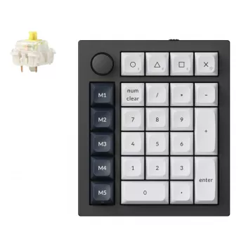 Keychron Q0 Max QMK Gateron Jupiter Banana RGB draadloos custom nummerblok shell wit