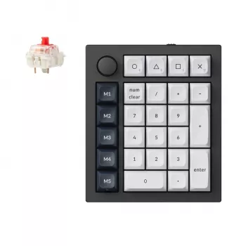 Keychron Q0 Max QMK Gateron Jupiter Red RGB draadloos custom nummerblok carbon zwart