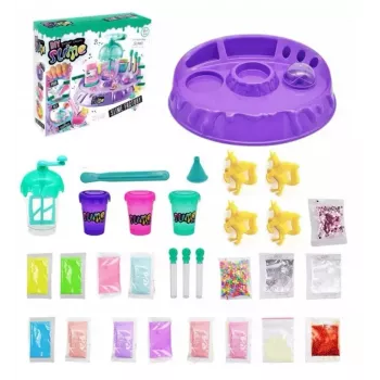 Kiddyz DIY Slime Factory: grote set met glitter en figuren voor het maken van slijm