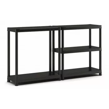 KIS Keter kunststof boekenrek 5 vakken 90 x 40 x 182 cm zwart