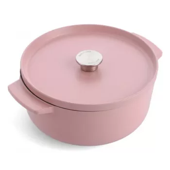 KitchenAid braadpan met deksel geëmailleerd gietijzer 26 cm roze
