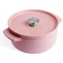 KitchenAid gietijzeren braadpan met deksel 22 cm, roze