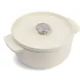 KitchenAid gietijzeren braadpan met deksel 22 cm, amandelcrème