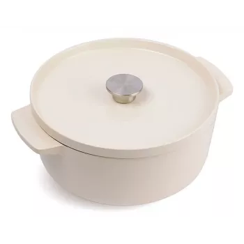 KitchenAid geëmailleerde gietijzeren braadpan 26 cm, crème