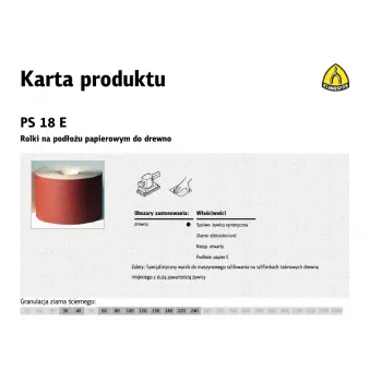 KLINGSPOR PS 18 E schuurrol 150mm x 50m P80 aluminiumoxide E-papier drager