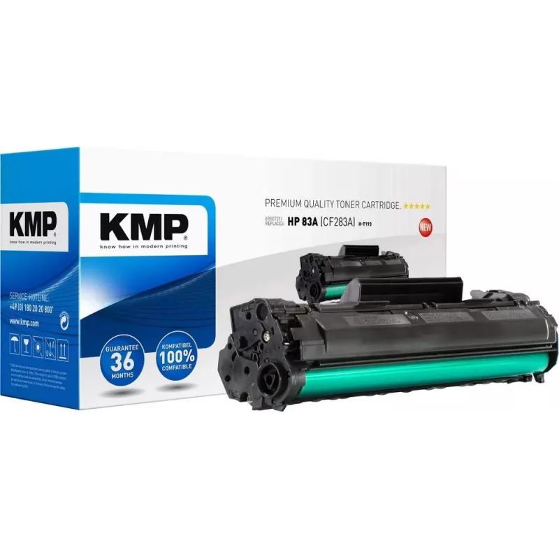 KMP H-T193 compatibele tonercartridge zwart 80g voor HP 83A
